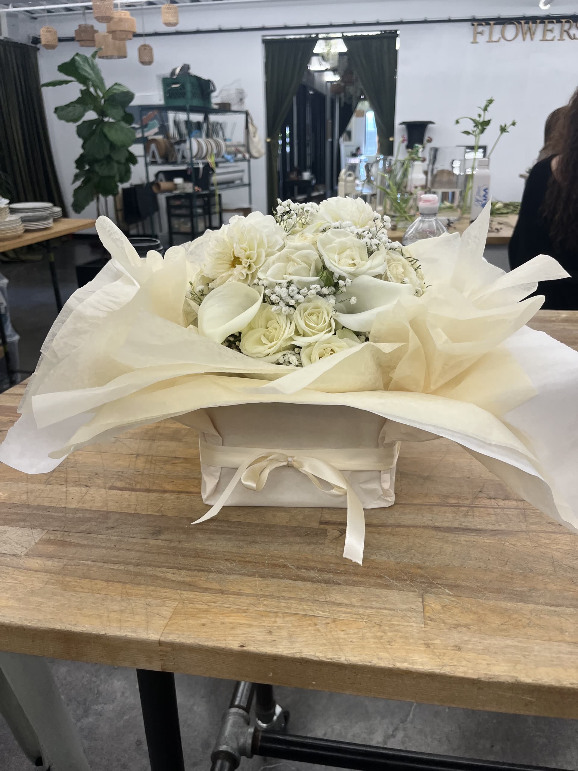 Wrapped presentation – FlowerSchool NYC study in packaging and finish
